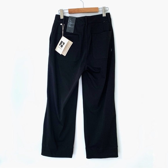 NWT Frank & Oak The Jane Straight Fit High Rise Pant in Black 6 - Picture 5 of 12